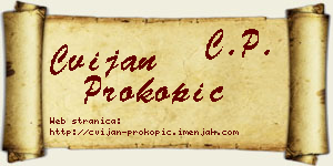 Cvijan Prokopić vizit kartica